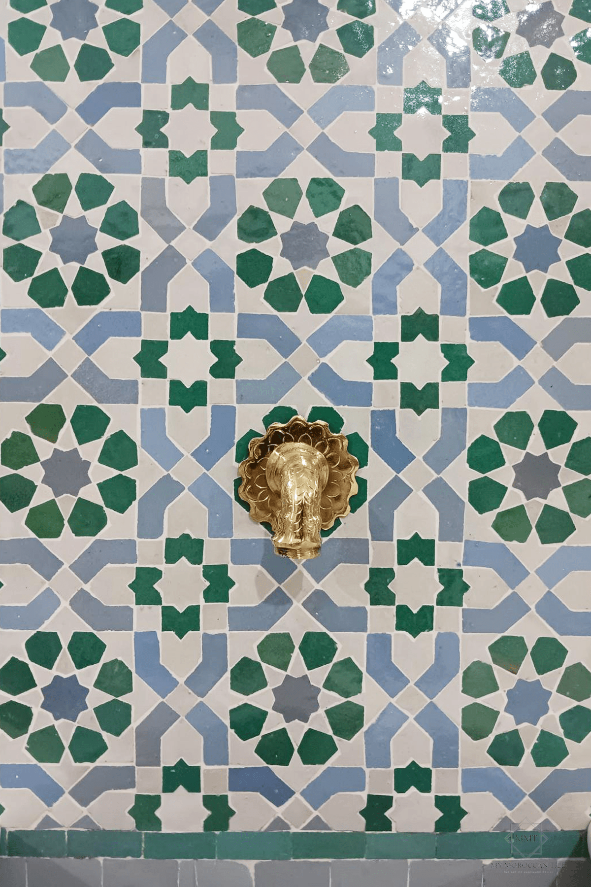 Mosaic wall fountain KAT139 - BLGR - My Moroccan Tile