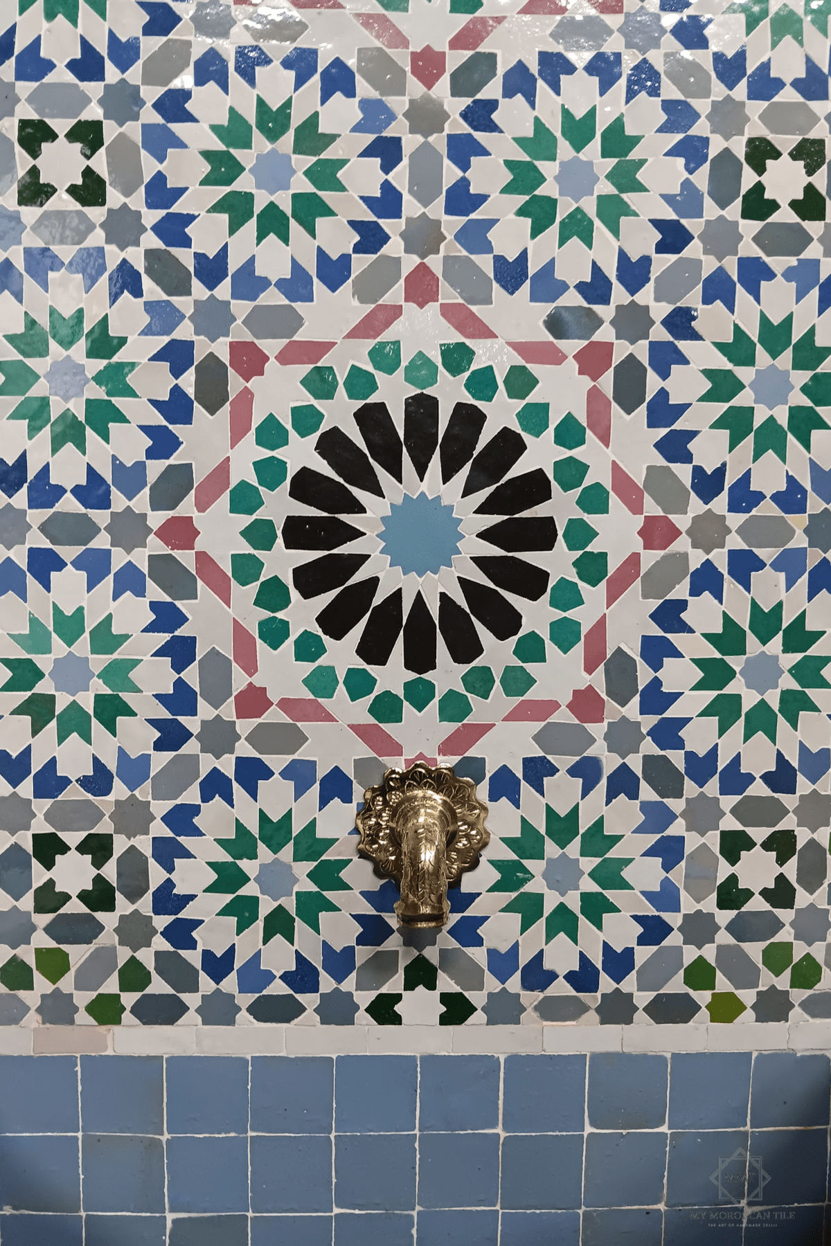 Mosaic Wall Fountain Star Medina Nouvelle - My Moroccan Tile