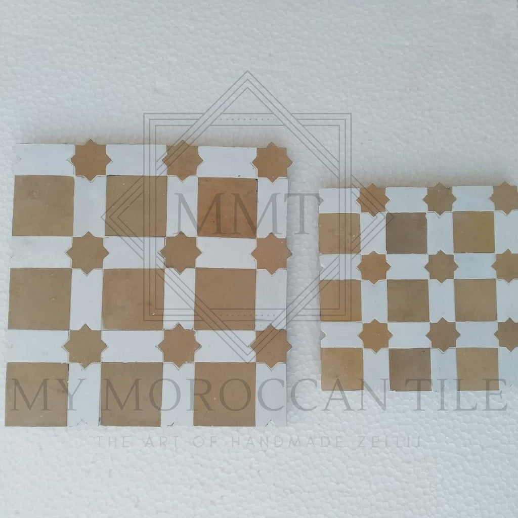 Basketweave Mosaic With Stars - My Moroccan Tile