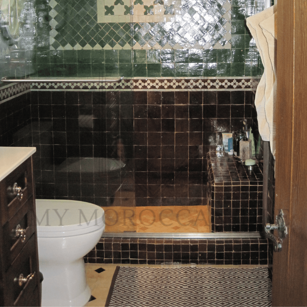 Chocolate Moroccan Zellige Tile - My Moroccan Tile