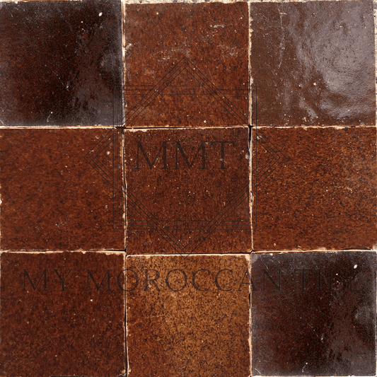 Chocolate Moroccan Zellige Tile - My Moroccan Tile
