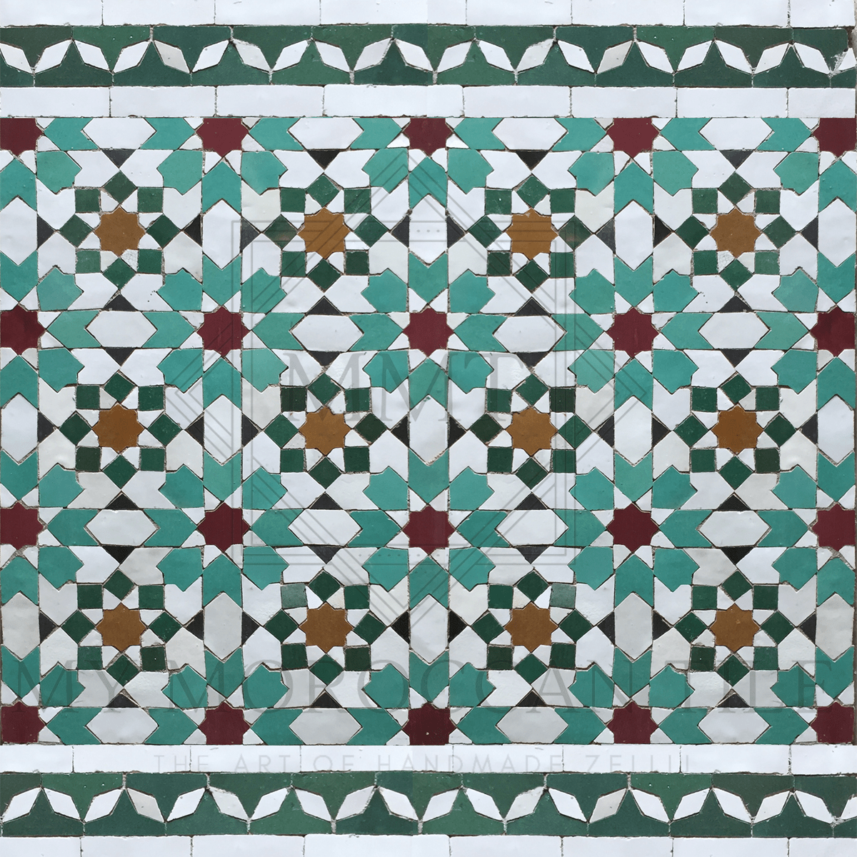 Fez Medina Mosaic Tile - 1882A - My Moroccan Tile
