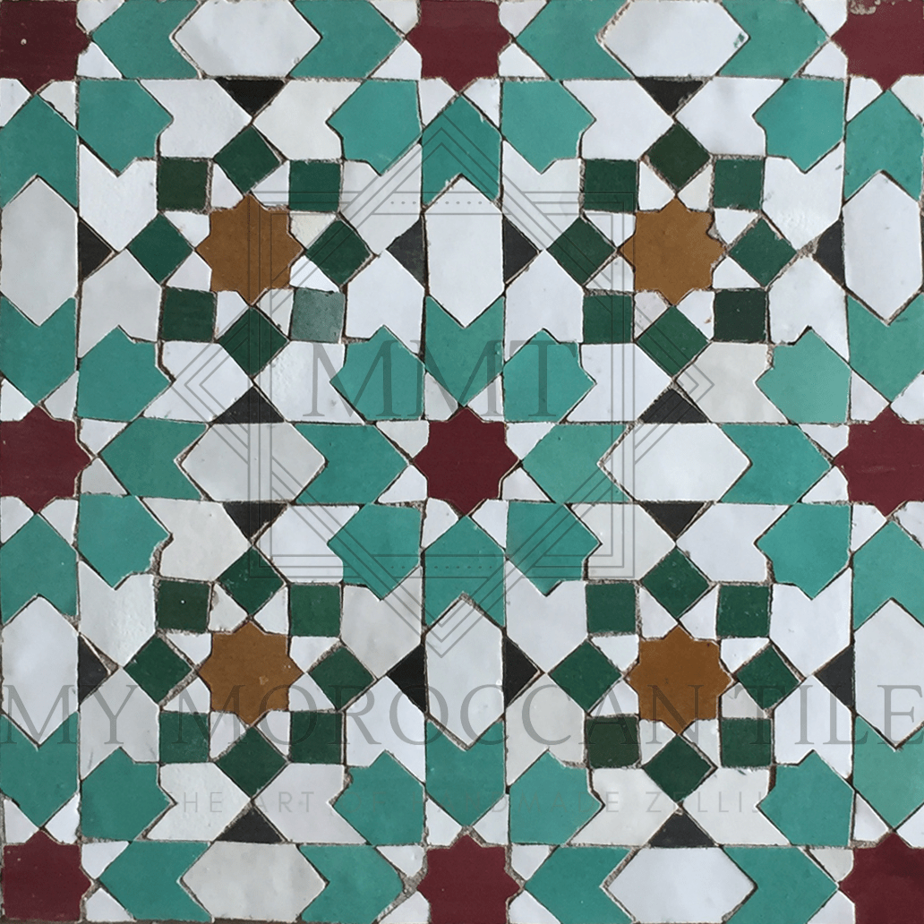 Fez Medina Mosaic Tile - 1882A - My Moroccan Tile