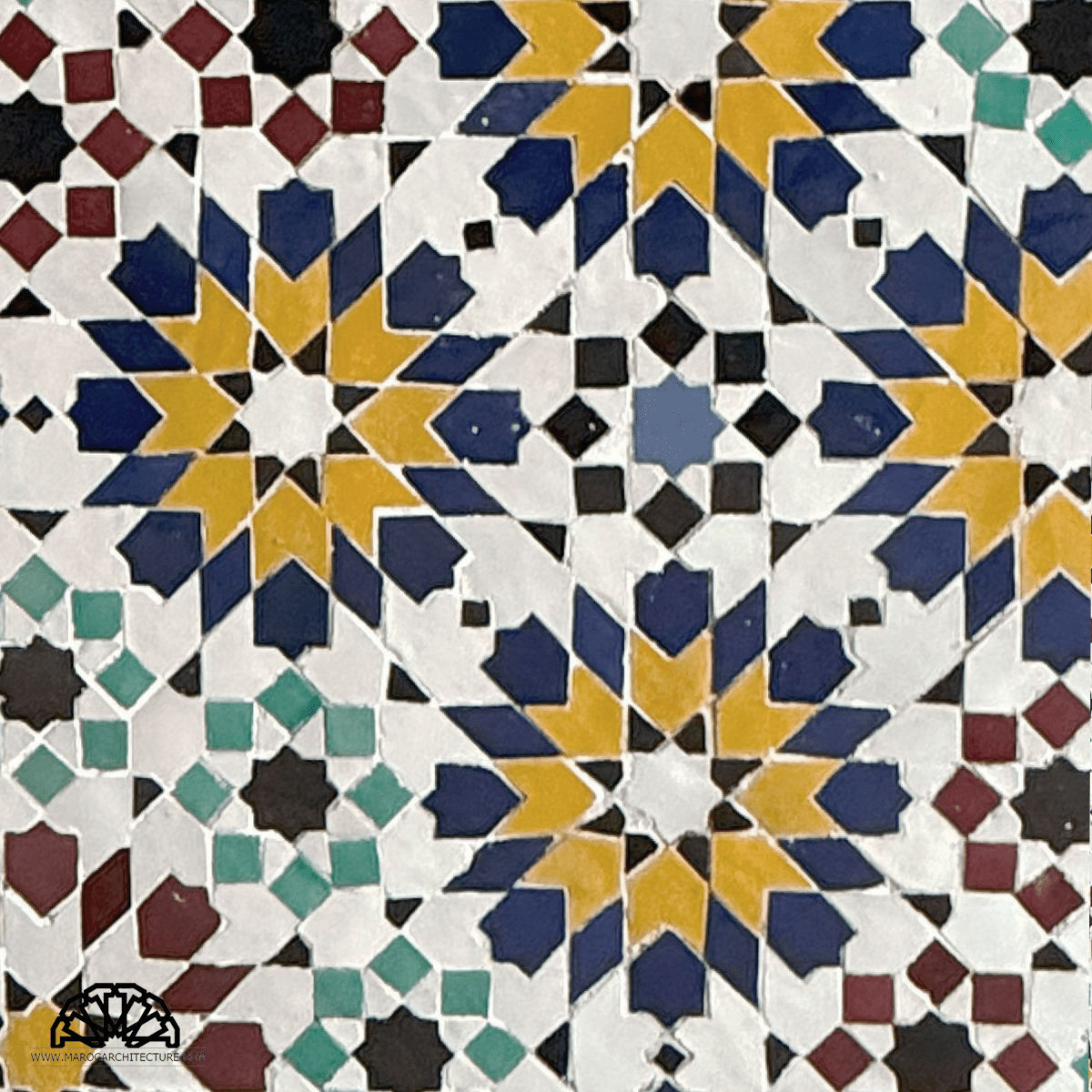 Fez Medina Mosaic Tile - 1882B - My Moroccan Tile