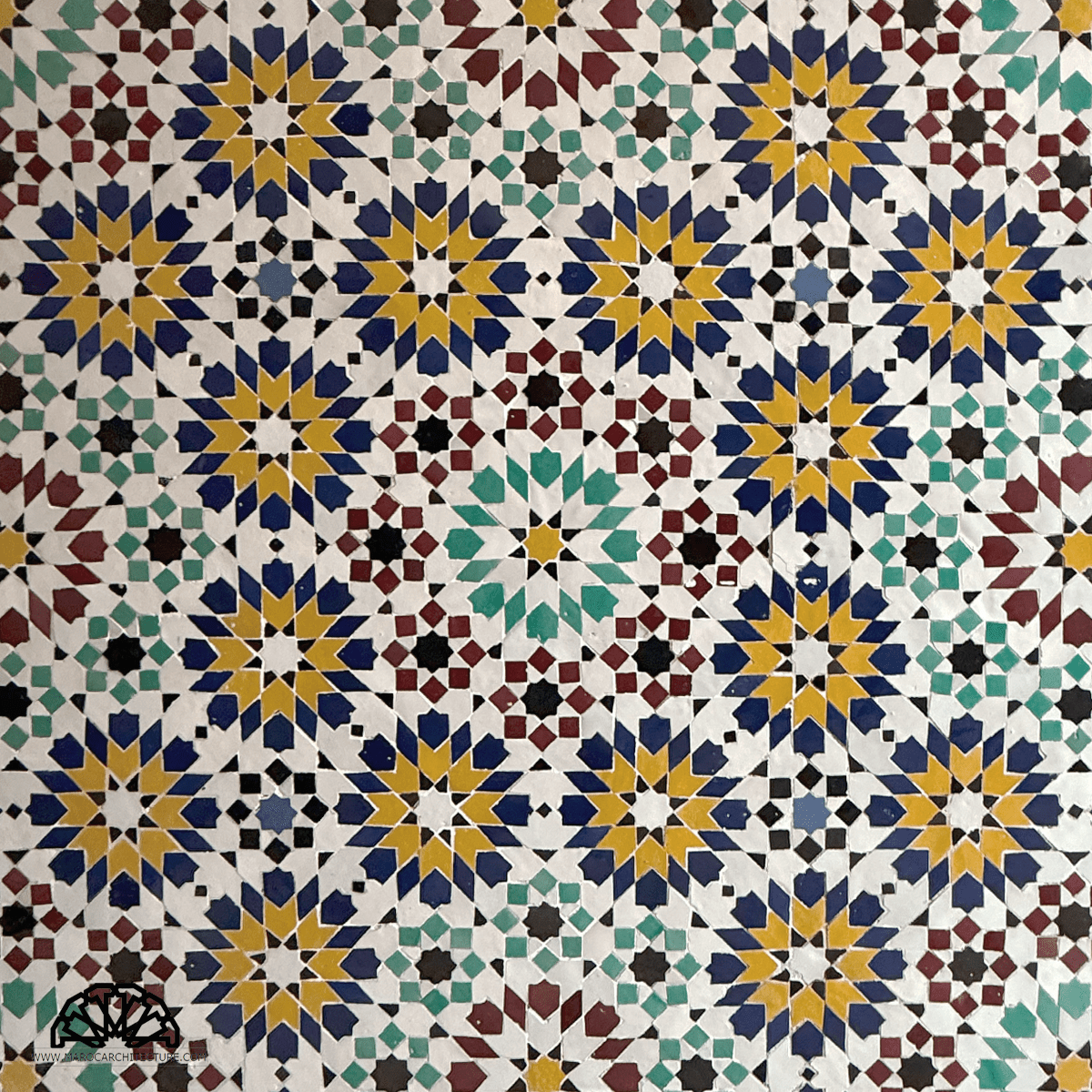Fez Medina Mosaic Tile - 1882B - My Moroccan Tile