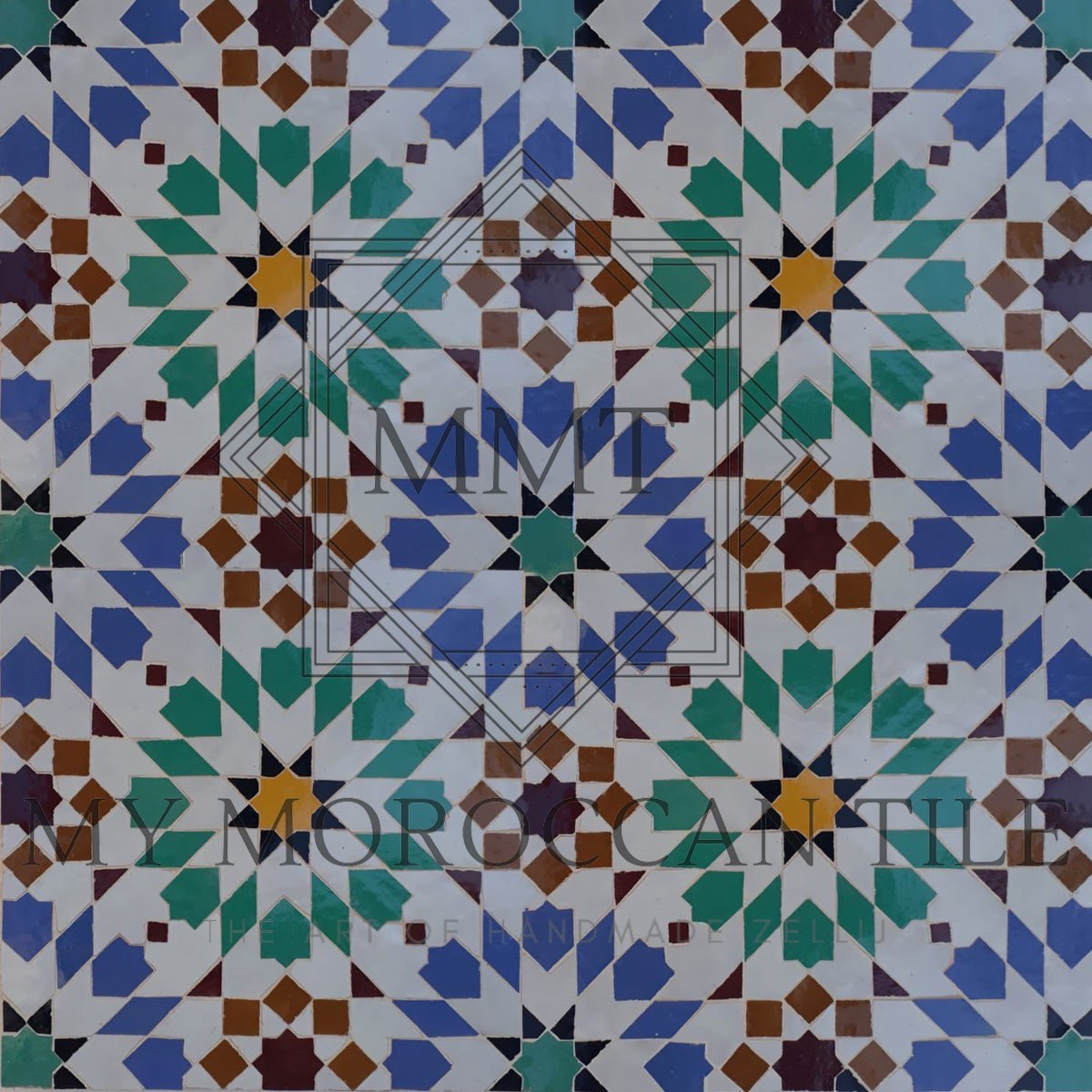 Fez Medina Mosaic Tile - 1882C - My Moroccan Tile