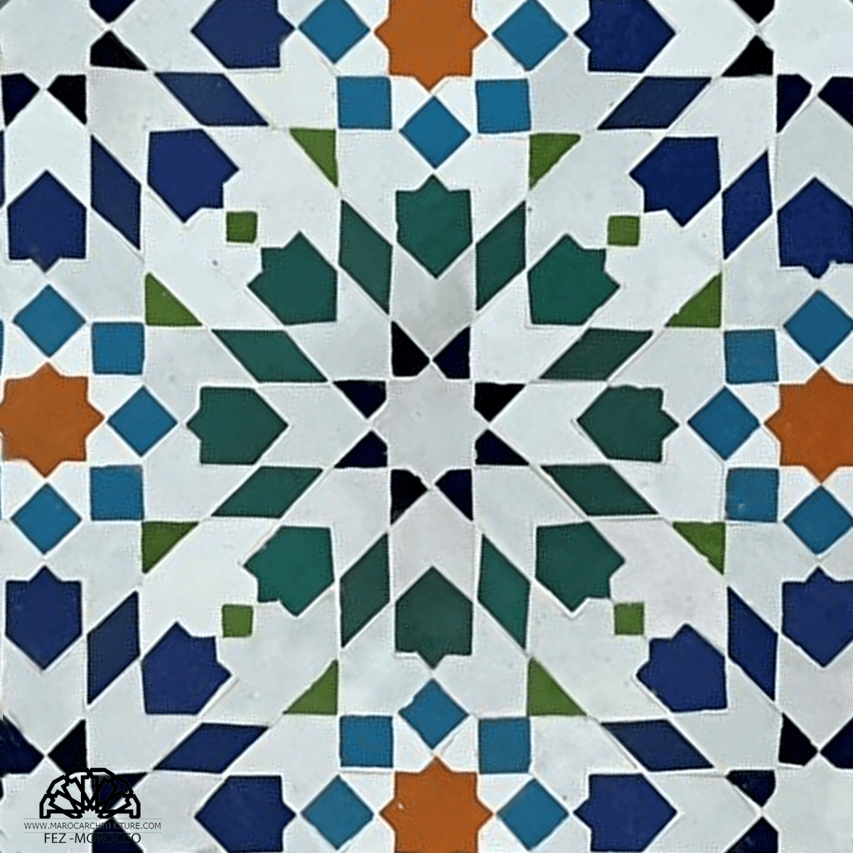Fez Medina Mosaic Tile - 1882C - My Moroccan Tile