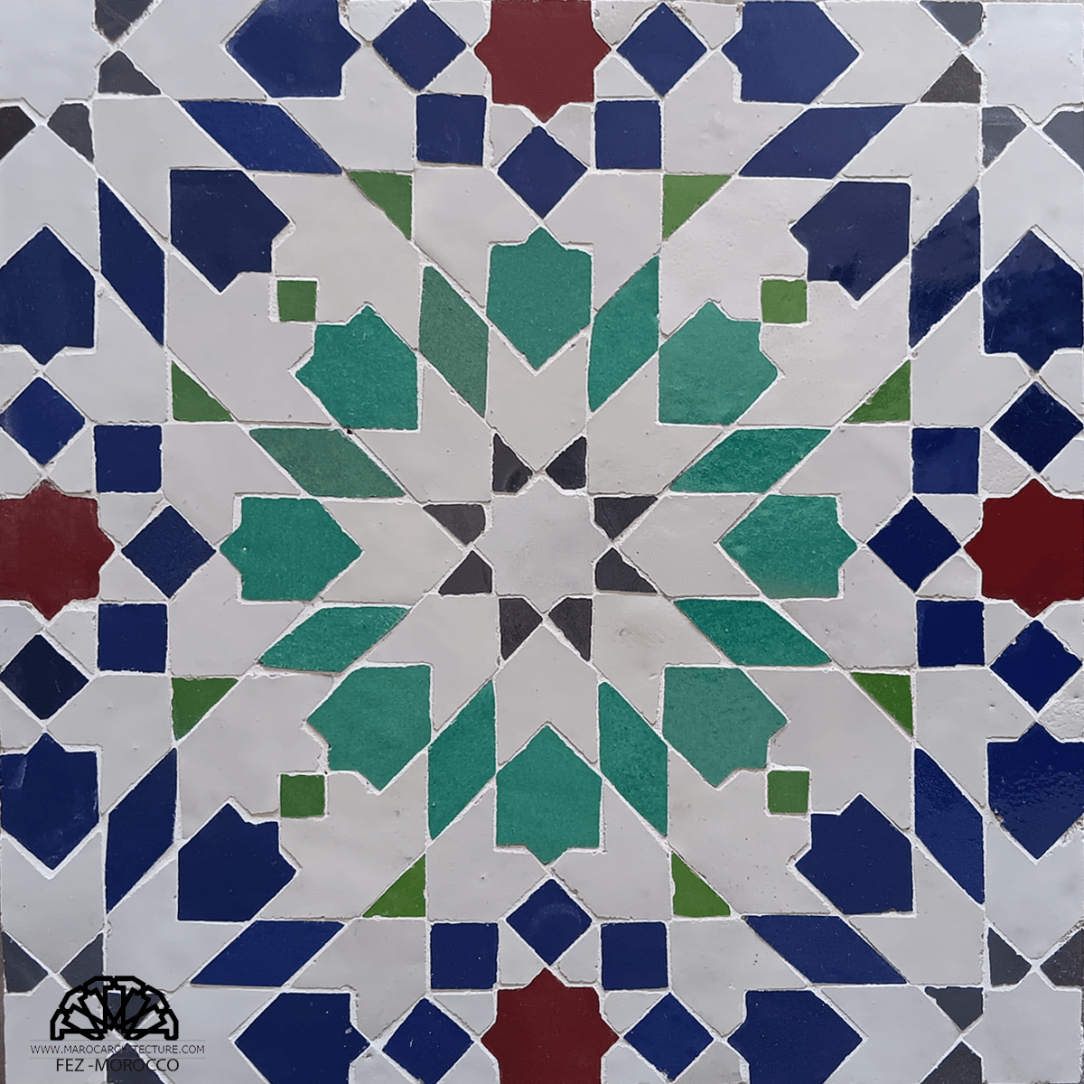 Fez Medina Mosaic Tile - 1882C - My Moroccan Tile