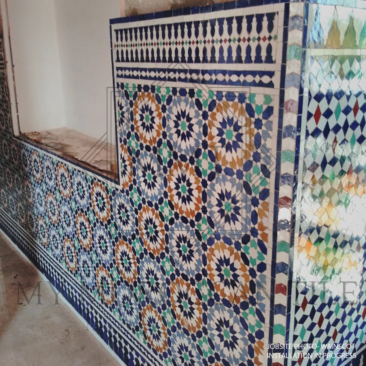 Fez Medina Mosaic Tile - 1882T - My Moroccan Tile