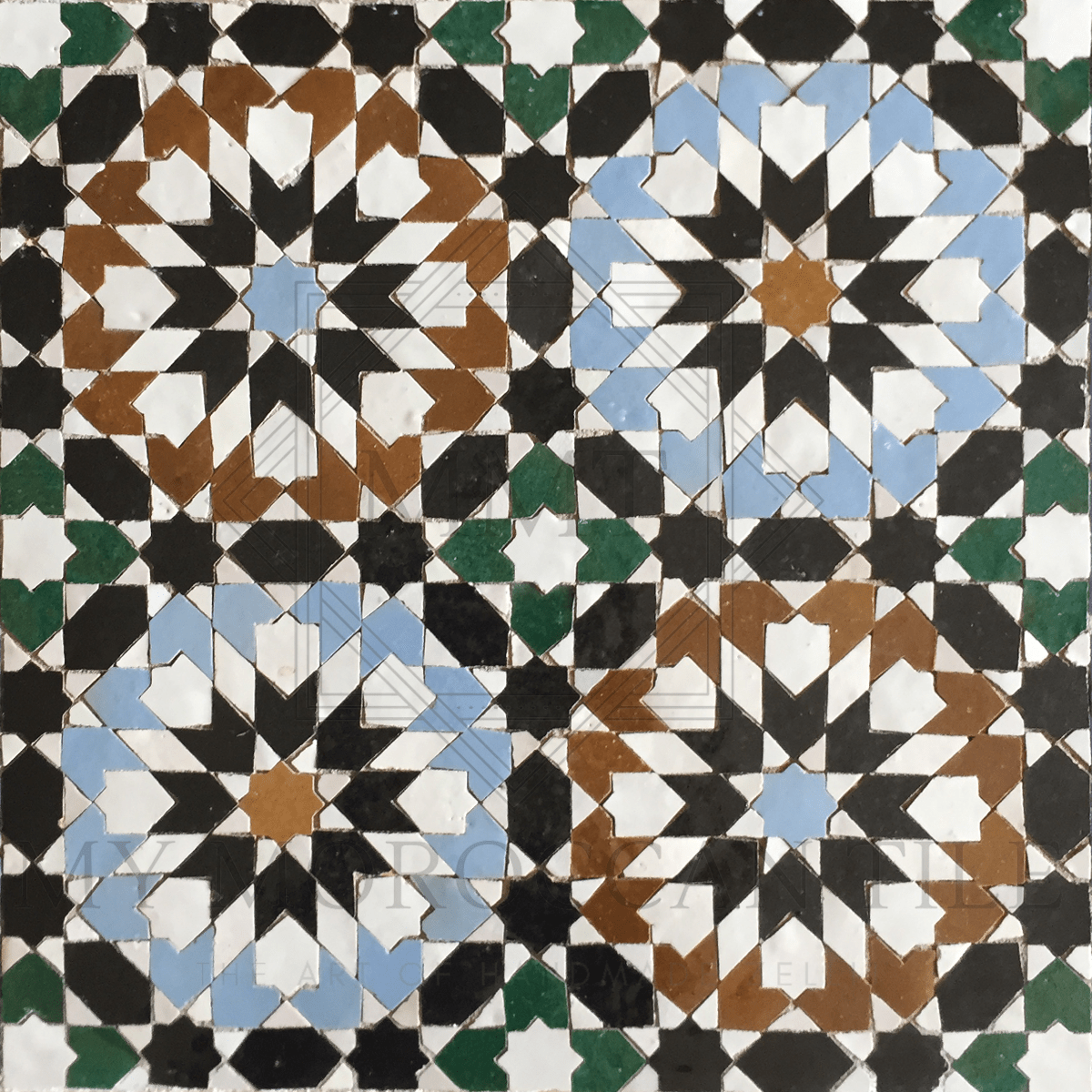 Fez Medina Mosaic Tile - 1882T - My Moroccan Tile