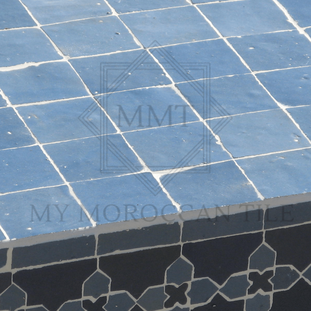 French Blue Moroccan Zellige Tile - My Moroccan Tile