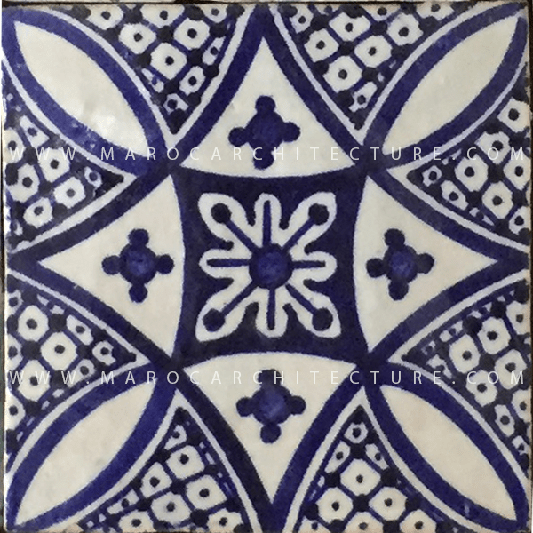 Hand painted Moroccan tile – 17111 - My Moroccan Tile