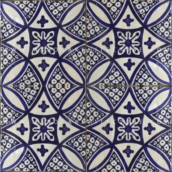 Hand painted Moroccan tile – 17111 - My Moroccan Tile