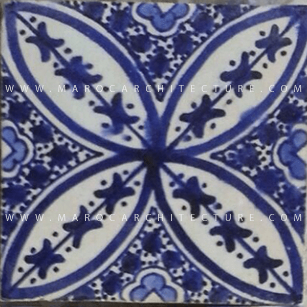 Hand painted Moroccan tile – 17113 - My Moroccan Tile