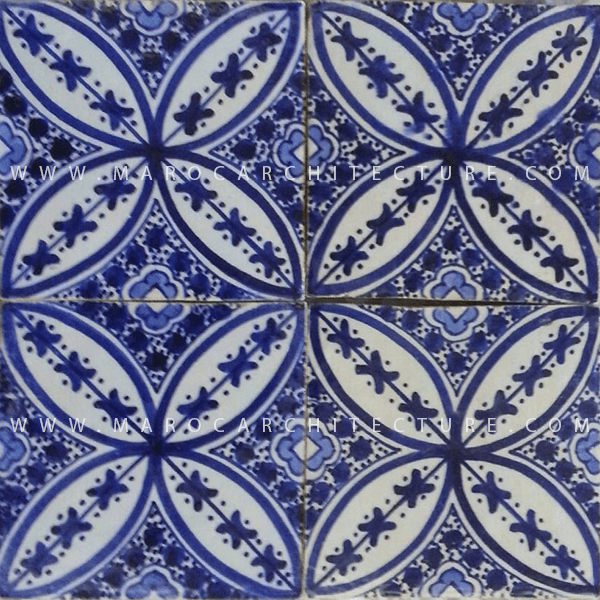 Hand painted Moroccan tile – 17113 - My Moroccan Tile