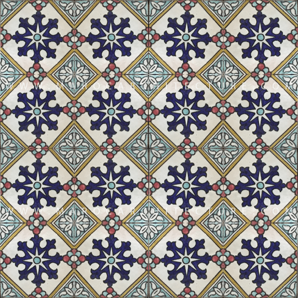 Hand painted Moroccan tile – 17114 - My Moroccan Tile