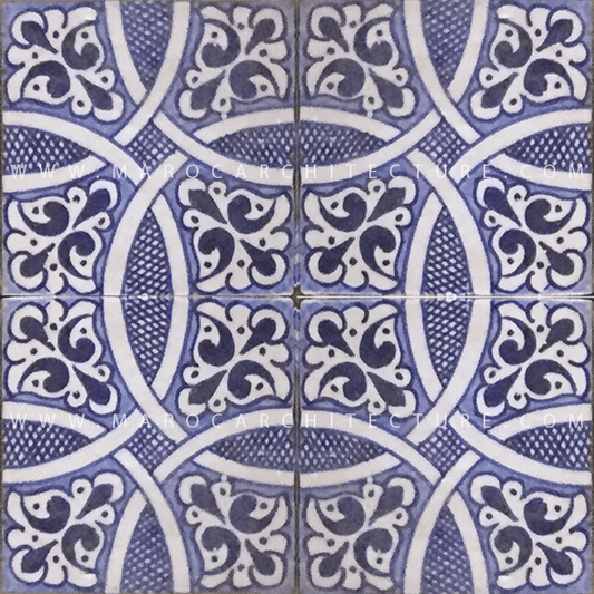 Hand painted Moroccan tile – 17116 - My Moroccan Tile