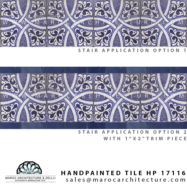 Hand painted Moroccan tile – 17116 - My Moroccan Tile