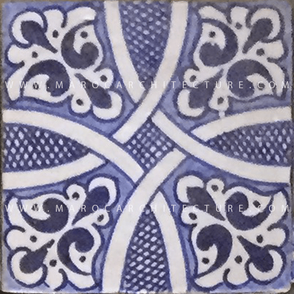 Hand painted Moroccan tile – 17116 - My Moroccan Tile