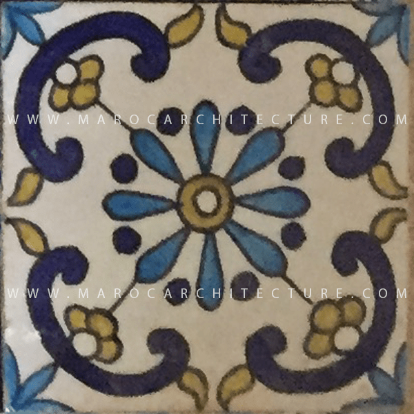 Hand painted Moroccan tile – 17117 - My Moroccan Tile
