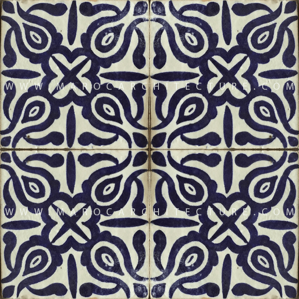 Hand painted Moroccan tile – 17123 - My Moroccan Tile