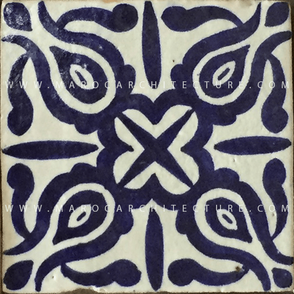 Hand painted Moroccan tile – 17123 - My Moroccan Tile