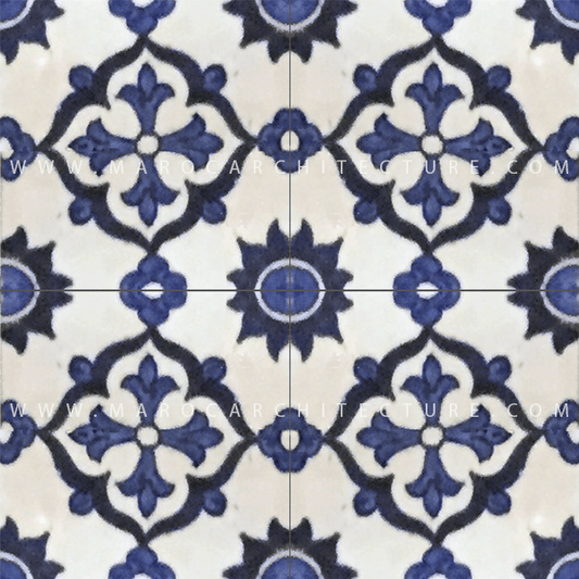 Hand painted Moroccan tile – 17126 - My Moroccan Tile