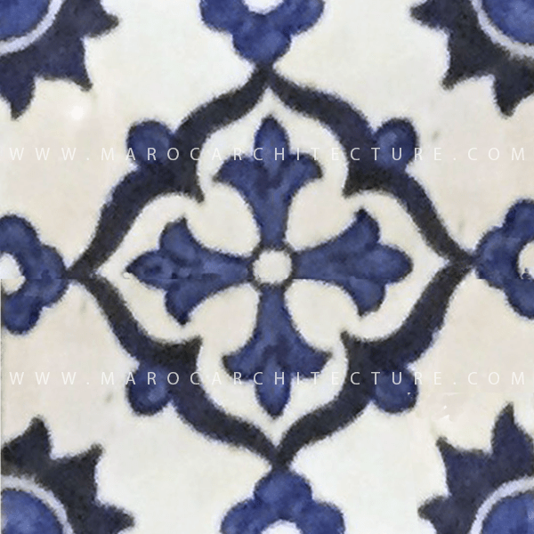 Hand painted Moroccan tile – 17126 - My Moroccan Tile