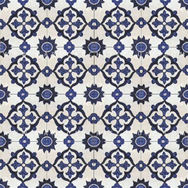 Hand painted Moroccan tile – 17126 - My Moroccan Tile