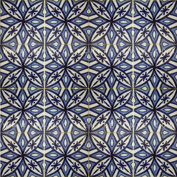 Hand painted Moroccan tile – 17128 - My Moroccan Tile