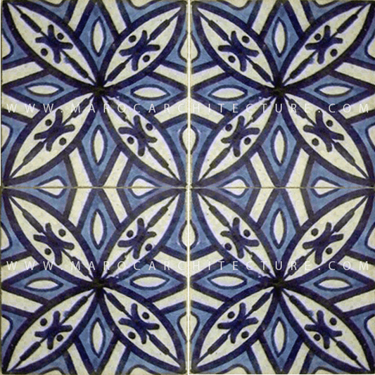 Hand painted Moroccan tile – 17128 - My Moroccan Tile