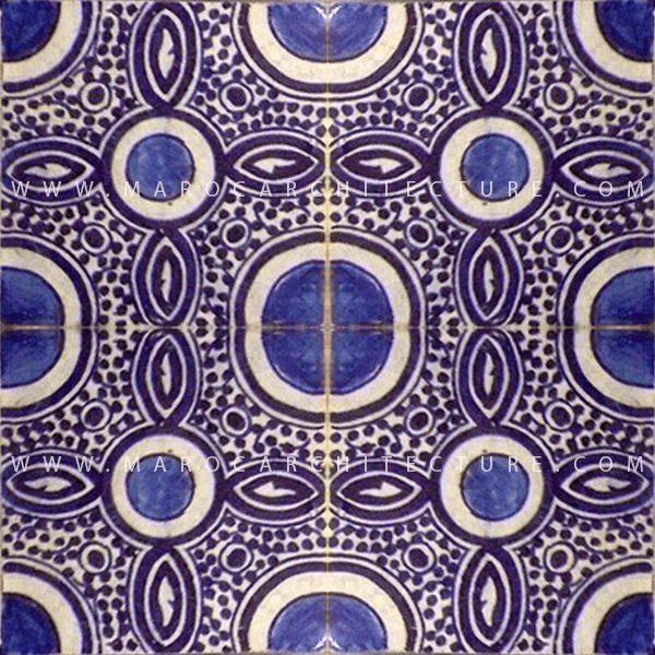 Hand painted Moroccan tile – 17129 - My Moroccan Tile