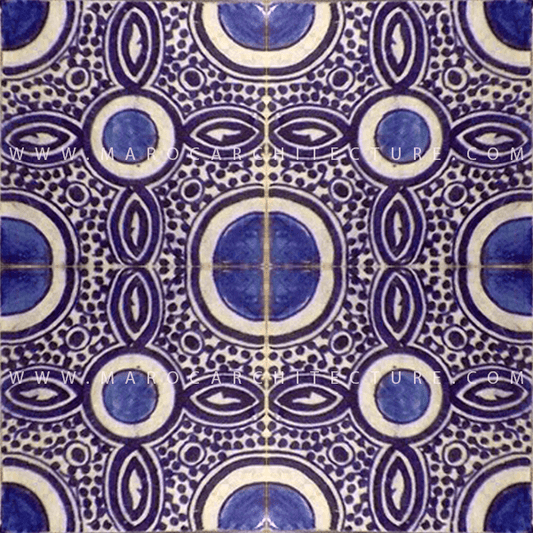 Hand painted Moroccan tile – 17129 - My Moroccan Tile