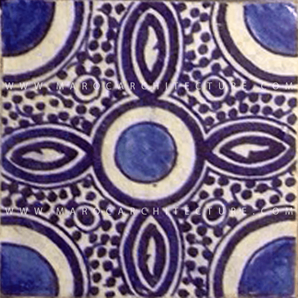 Hand painted Moroccan tile – 17129 - My Moroccan Tile