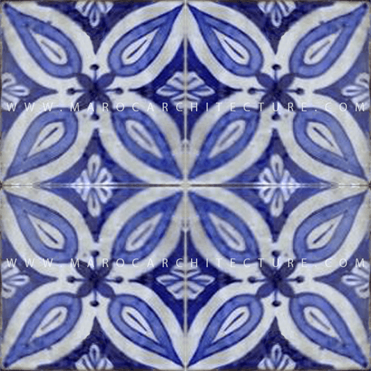 Hand painted Moroccan tile – 17130 - My Moroccan Tile