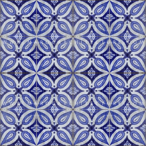 Hand painted Moroccan tile – 17130 - My Moroccan Tile