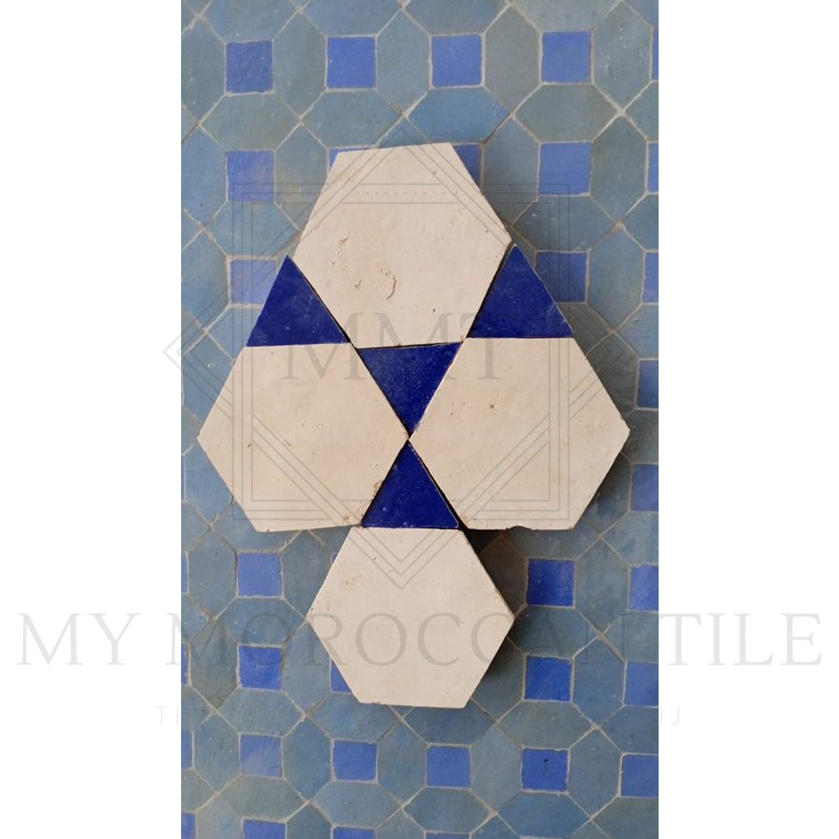 Hexa Zellij with inserts - My Moroccan Tile