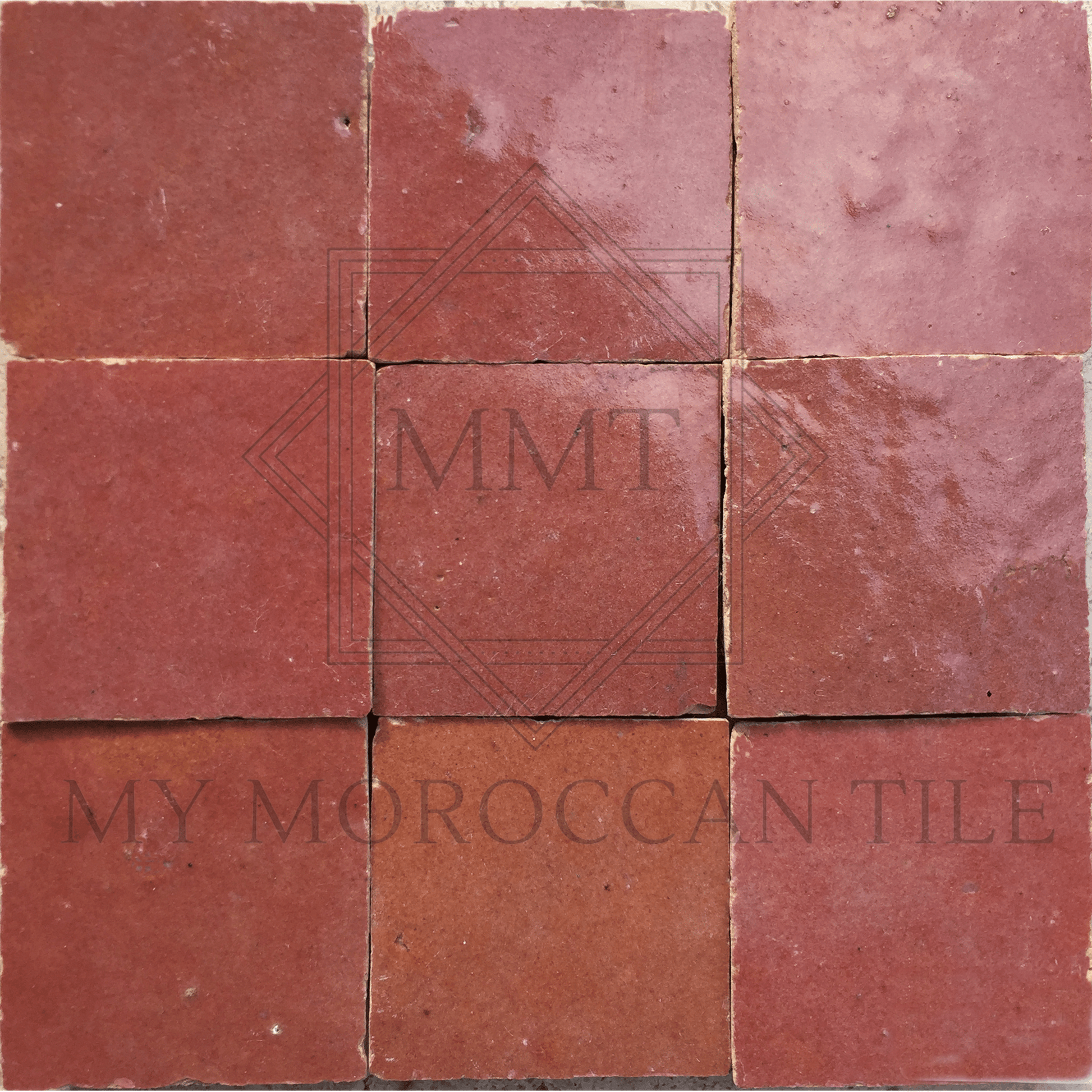 Indian Red Moroccan Zellige Tile - My Moroccan Tile