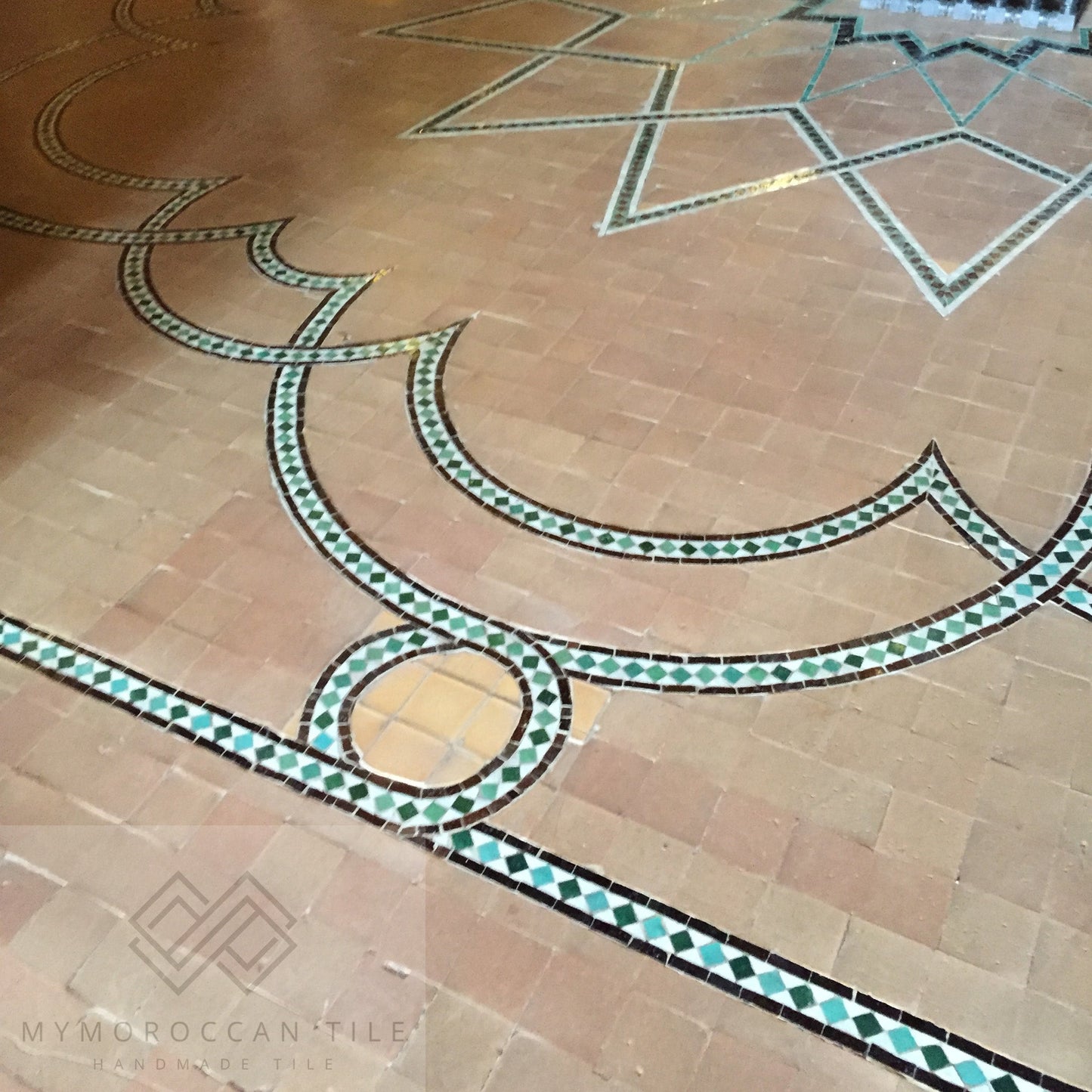 Maarkab – Grand Riad Floor Tile | Handmade Moroccan Terracotta - My Moroccan Tile