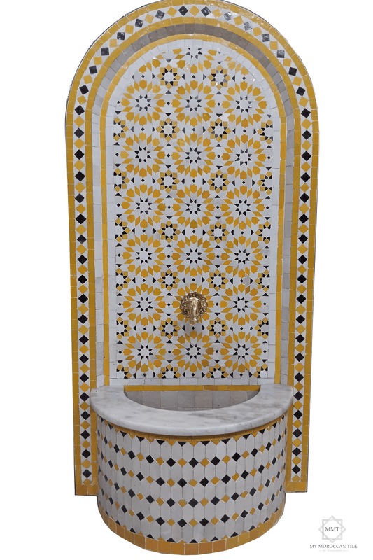Mosaic wall fountain 1882C - YL - My Moroccan Tile