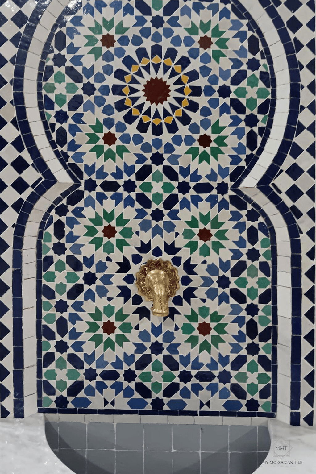 Mosaic Wall Fountain CLOVER - My Moroccan Tile