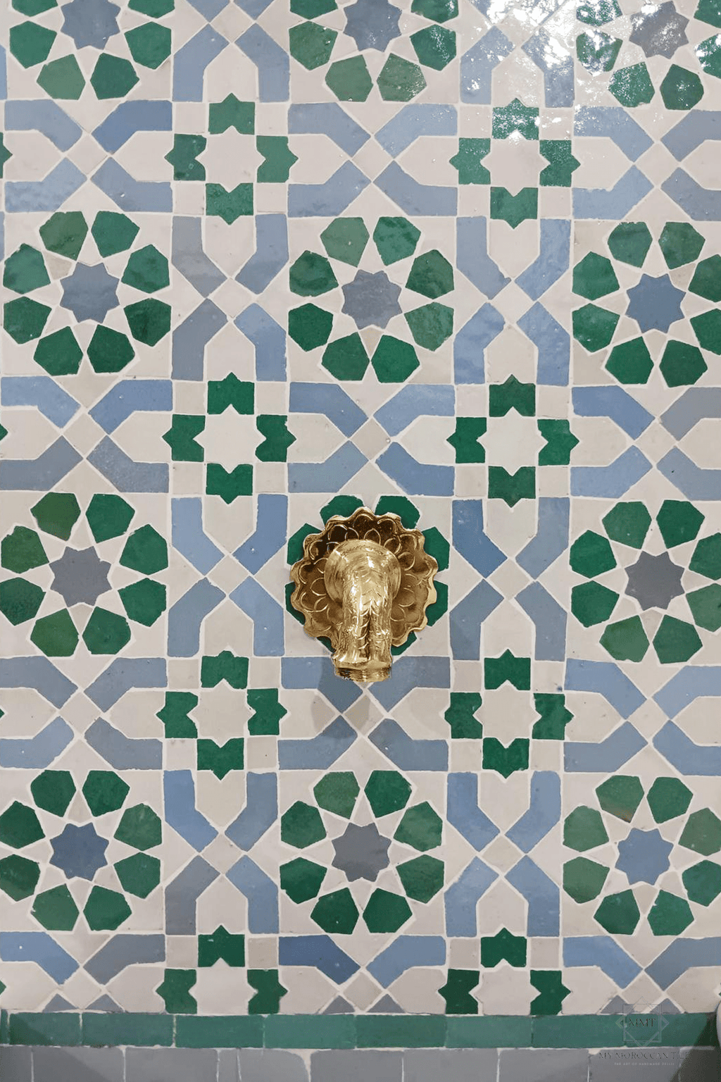 Mosaic wall fountain KAT139 - BLGR - My Moroccan Tile