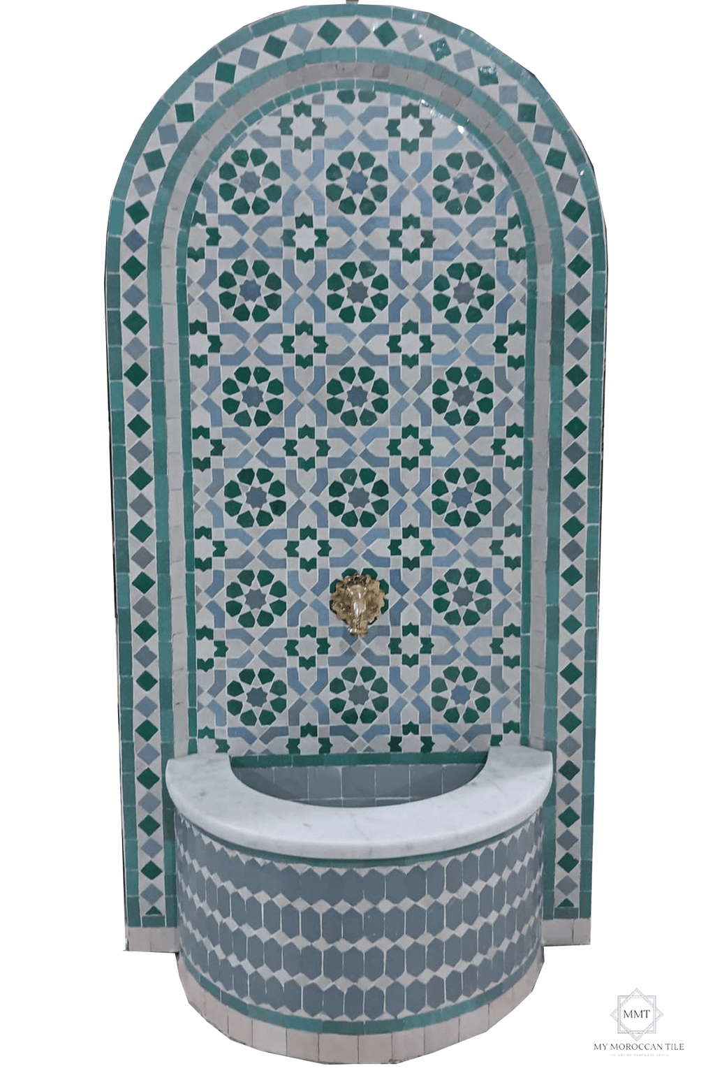 Mosaic wall fountain KAT139 - BLGR - My Moroccan Tile
