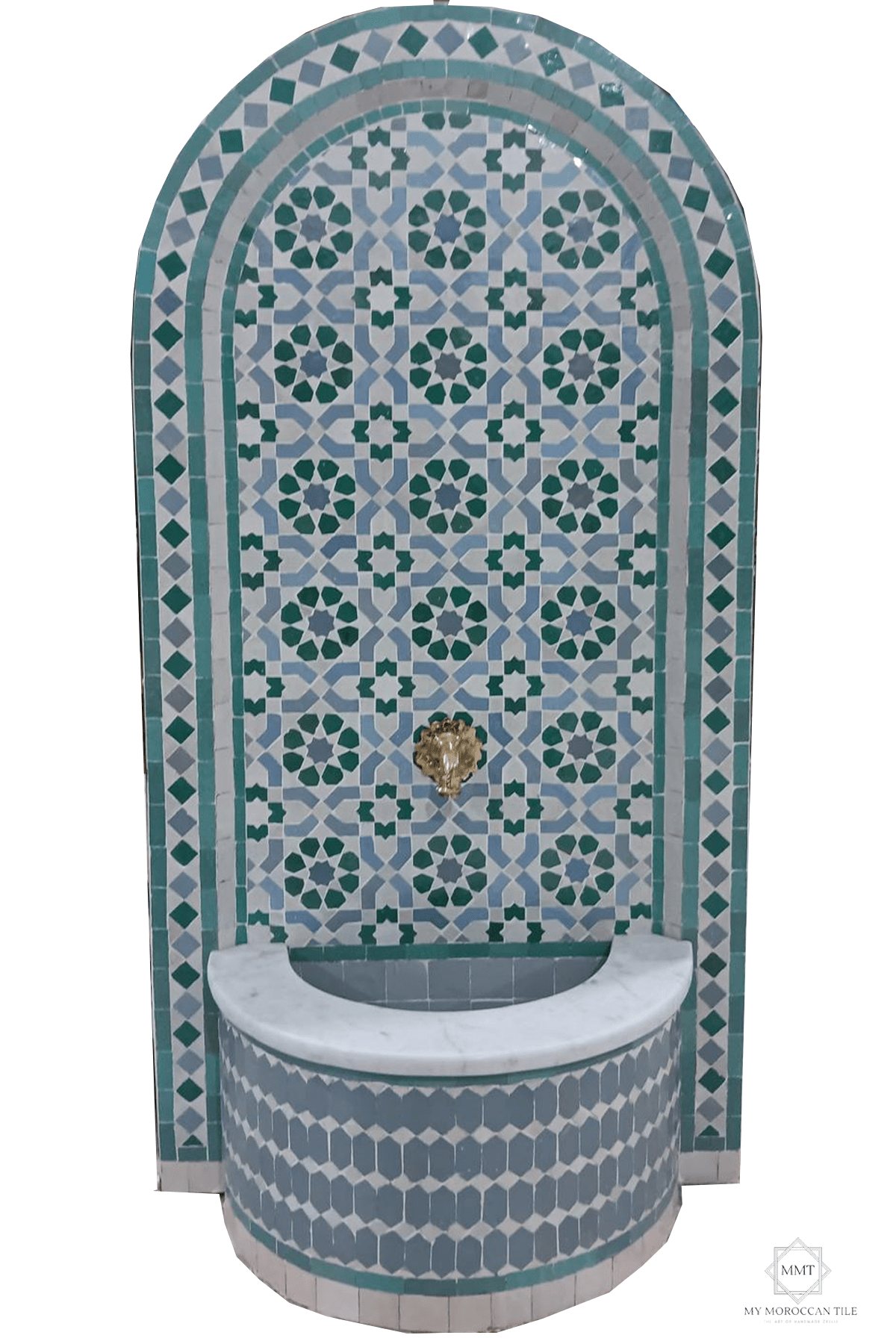 Mosaic wall fountain KAT139 - BLGR - My Moroccan Tile
