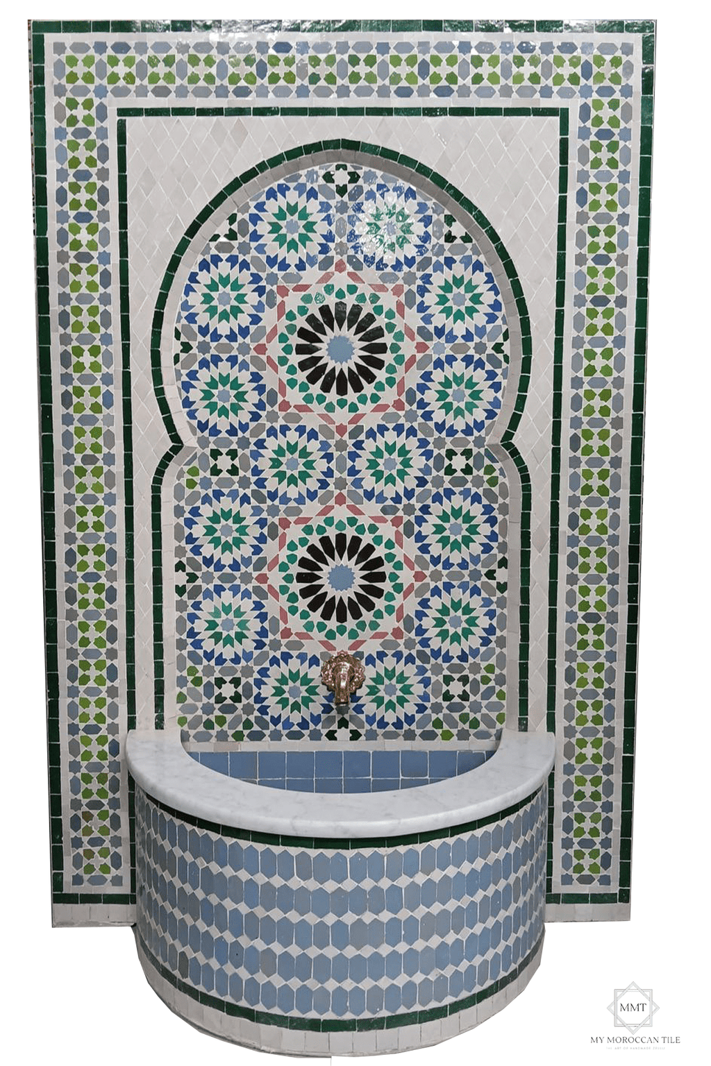 Mosaic Wall Fountain Star Medina Nouvelle - My Moroccan Tile