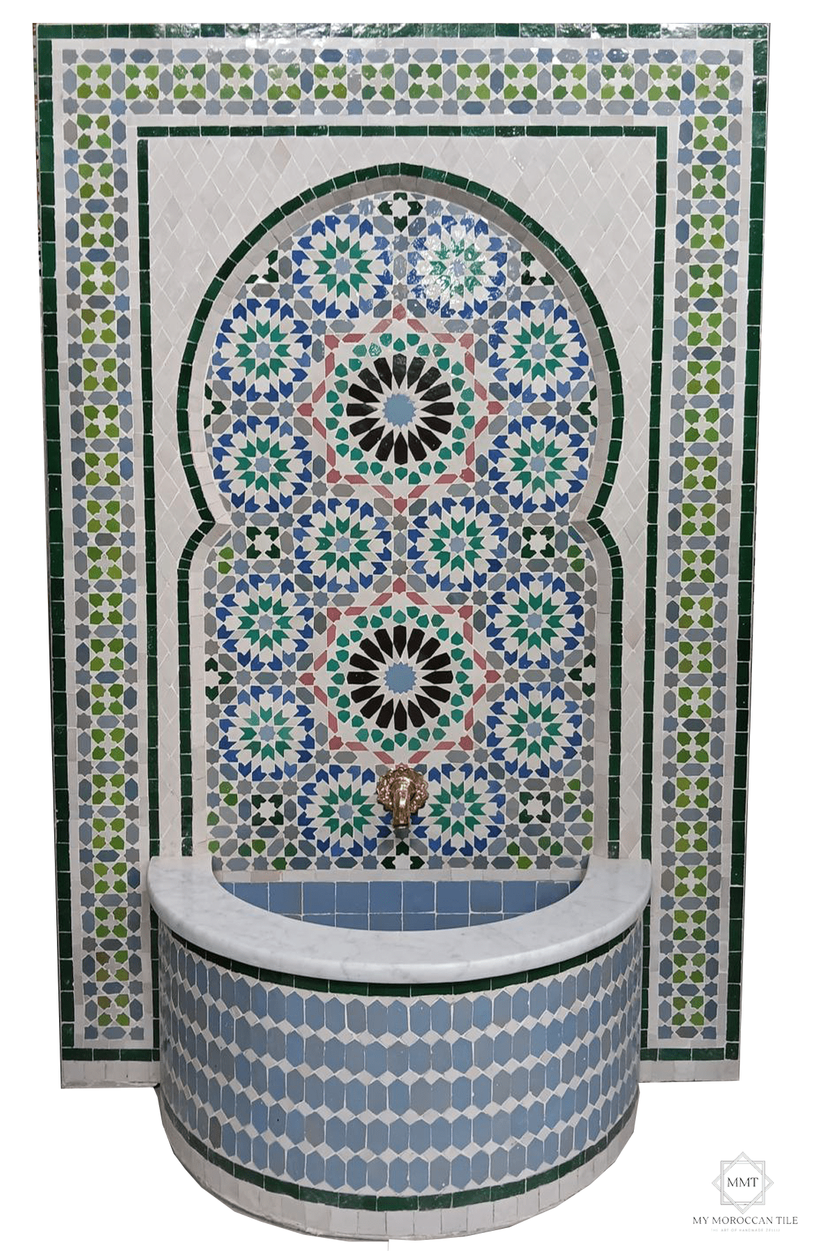 Mosaic Wall Fountain Star Medina Nouvelle - My Moroccan Tile