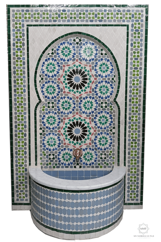 Mosaic Wall Fountain Star Medina Nouvelle - My Moroccan Tile