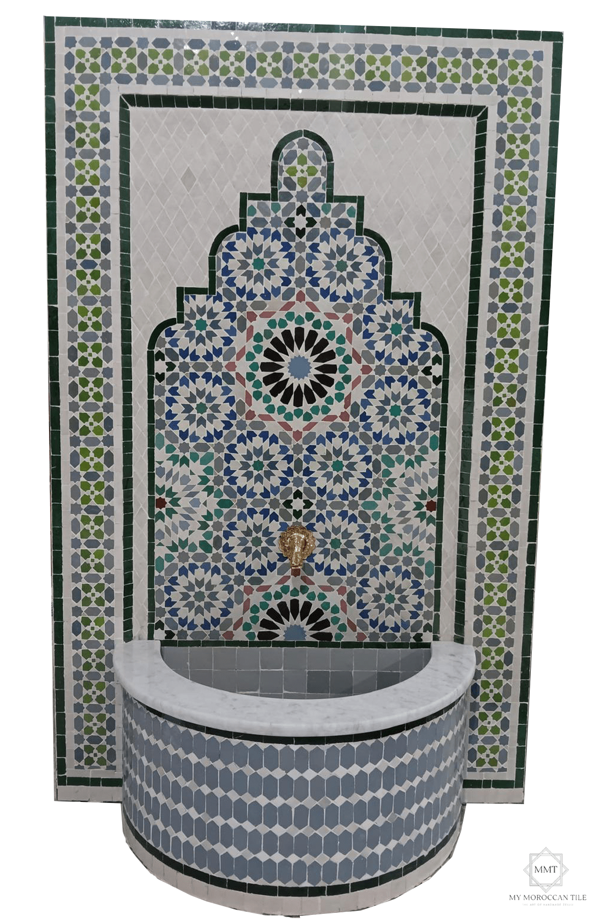 Mosaic Wall Fountain Star Medina - My Moroccan Tile