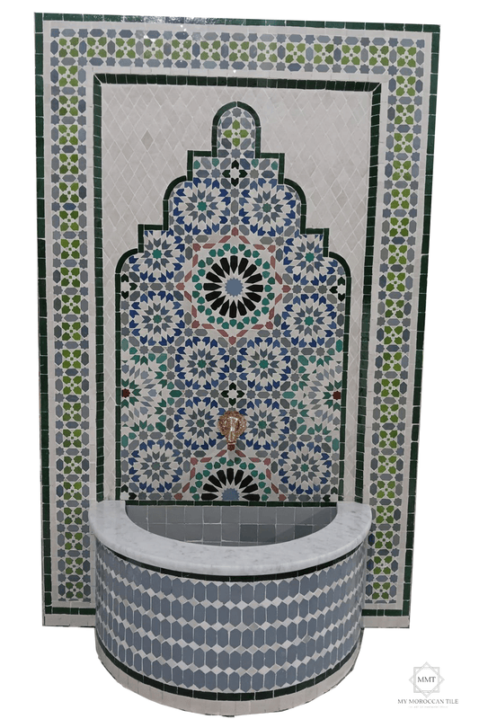 Mosaic Wall Fountain Star Medina - My Moroccan Tile