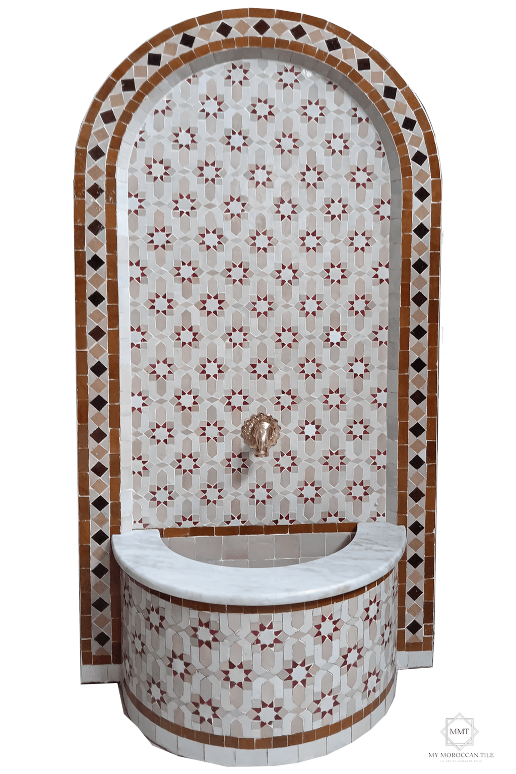 Mosaic wall fountain TARSIA - BR - My Moroccan Tile